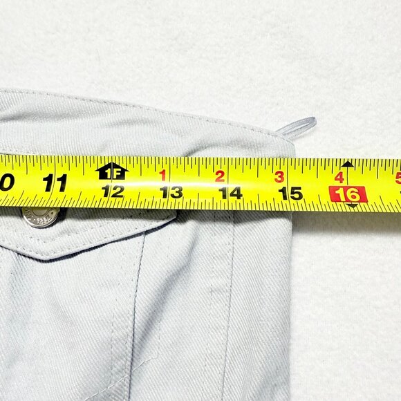 NWT Zara Womens Smoked Back Button Metallic Silver Denim Strapless Corset Size M - Picture 7 of 10